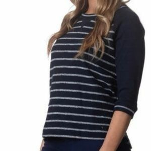 NYDJ navy blue sweater/sweatshirt 3/4 sleeve BNWT